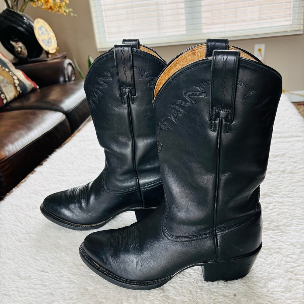 Ariat Black Genuine Leather Men’s Cowboy & Western Boots size 8.5 EE